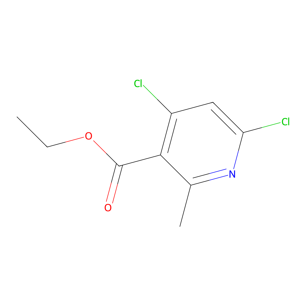 Ethyl 4,6-dichloro-2-methylnicotinate molecular structure, CAS 686279-09-4