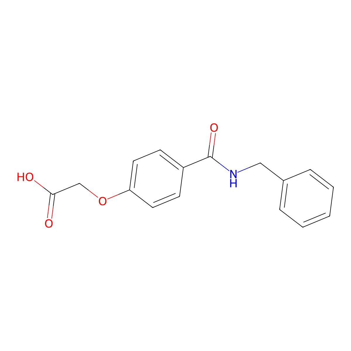 2-[4-(benzylcarbamoyl)phenoxy]acetic Acid molecular structure, CAS 686282-70-2