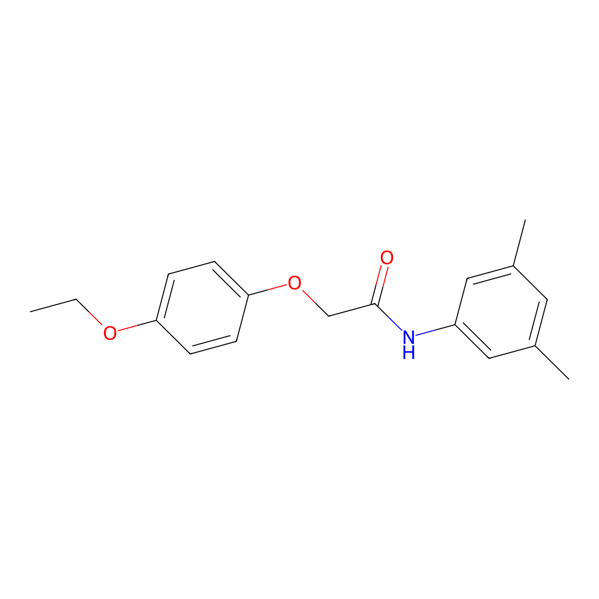 N-(3,5-dimethylphenyl)-2-(4-ethoxyphenoxy)acetamide molecular structure, CAS 686282-77-9