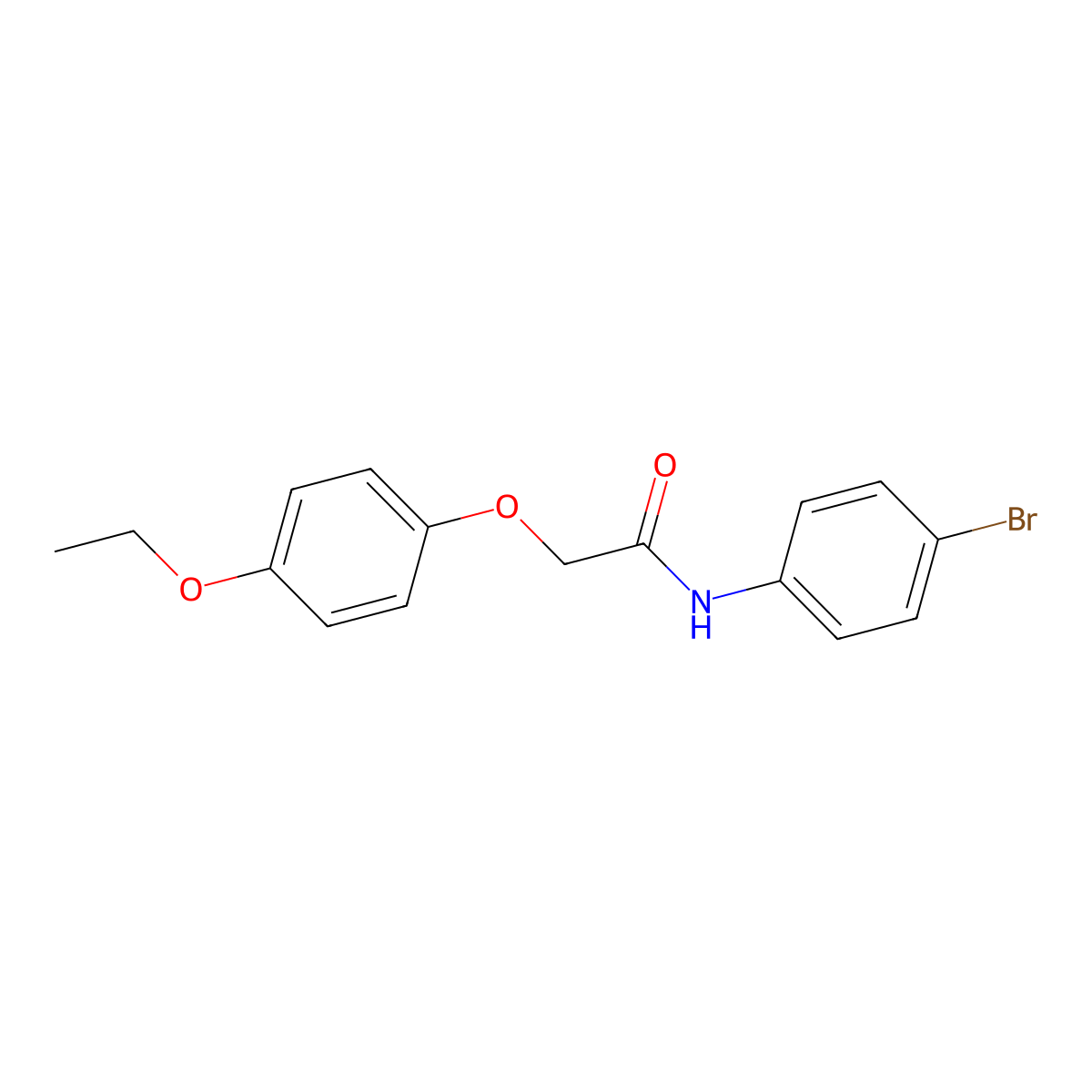 N-(4-bromophenyl)-2-(4-ethoxyphenoxy)acetamide molecular structure, CAS 686282-95-1