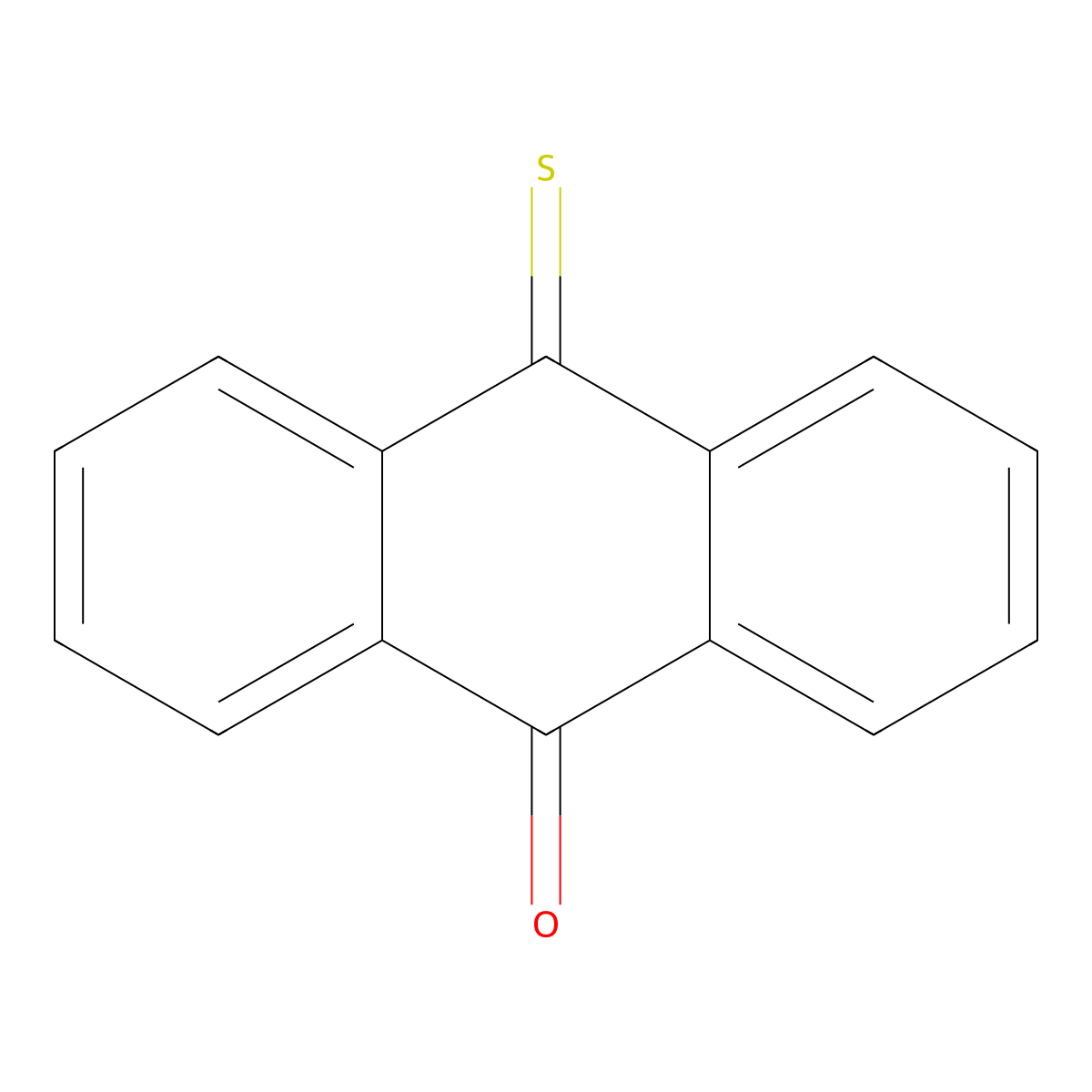 10-thioxo-9(10H)-anthracenone molecular structure, CAS 68629-85-6