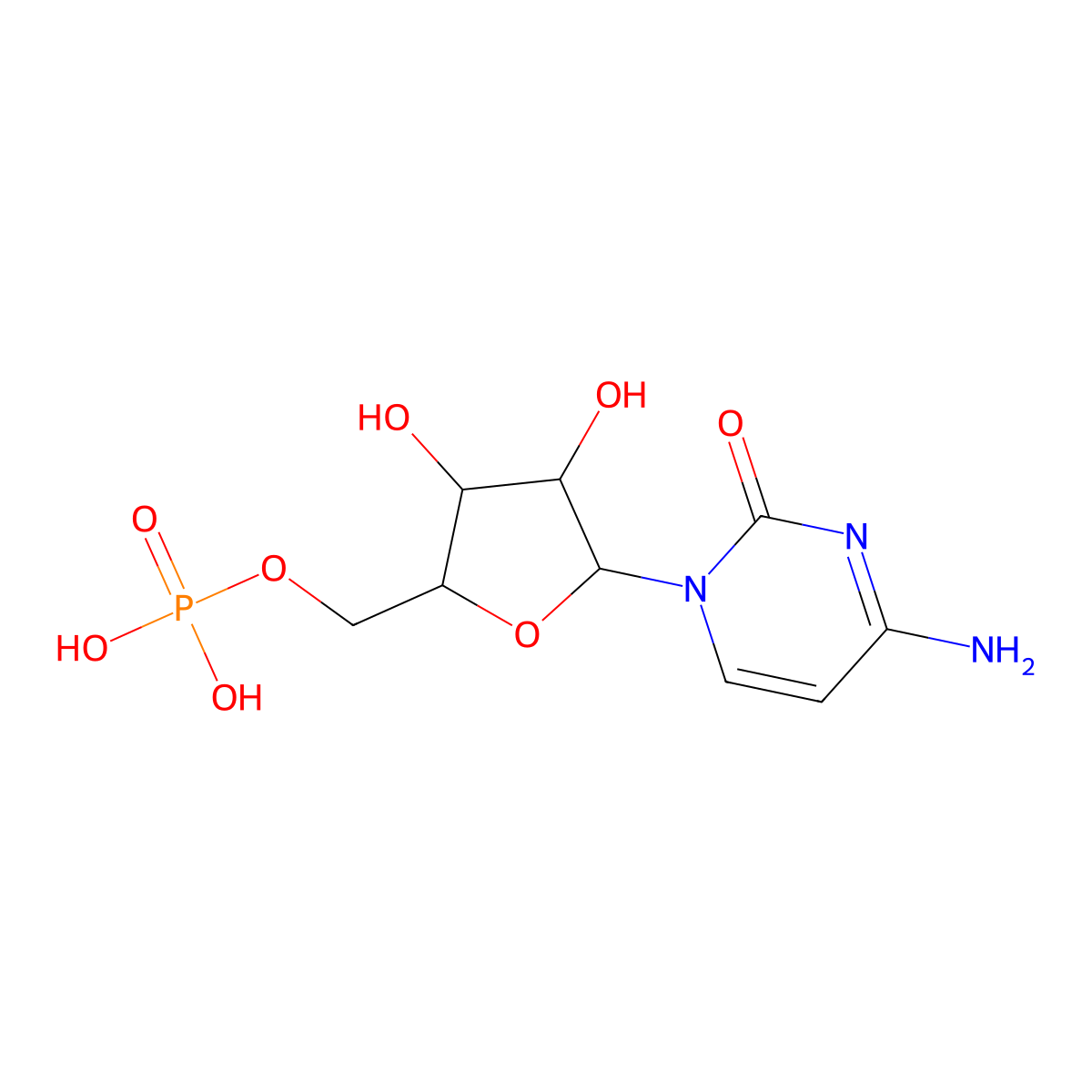 Cytosine arabinoside monophosphate molecular structure, CAS 686299-78-5
