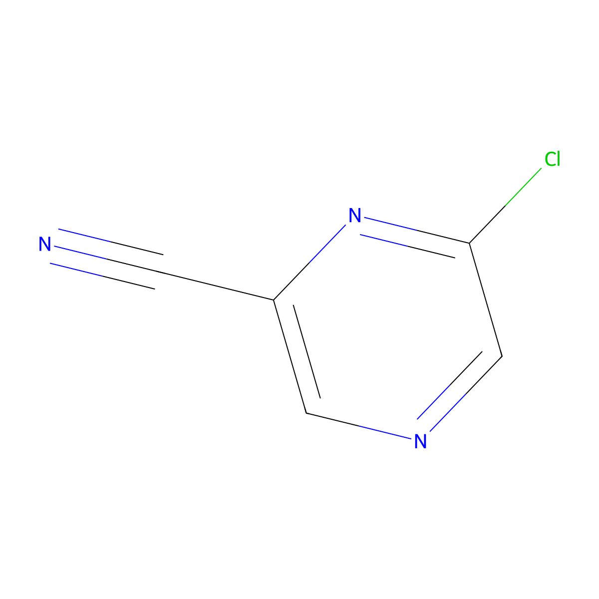 6-Chloropyrazine-2-carbonitrile molecular structure, CAS 6863-74-7