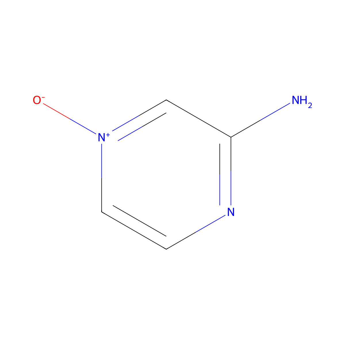 2-Pyrazinamine 4-oxide molecular structure, CAS 6863-77-0