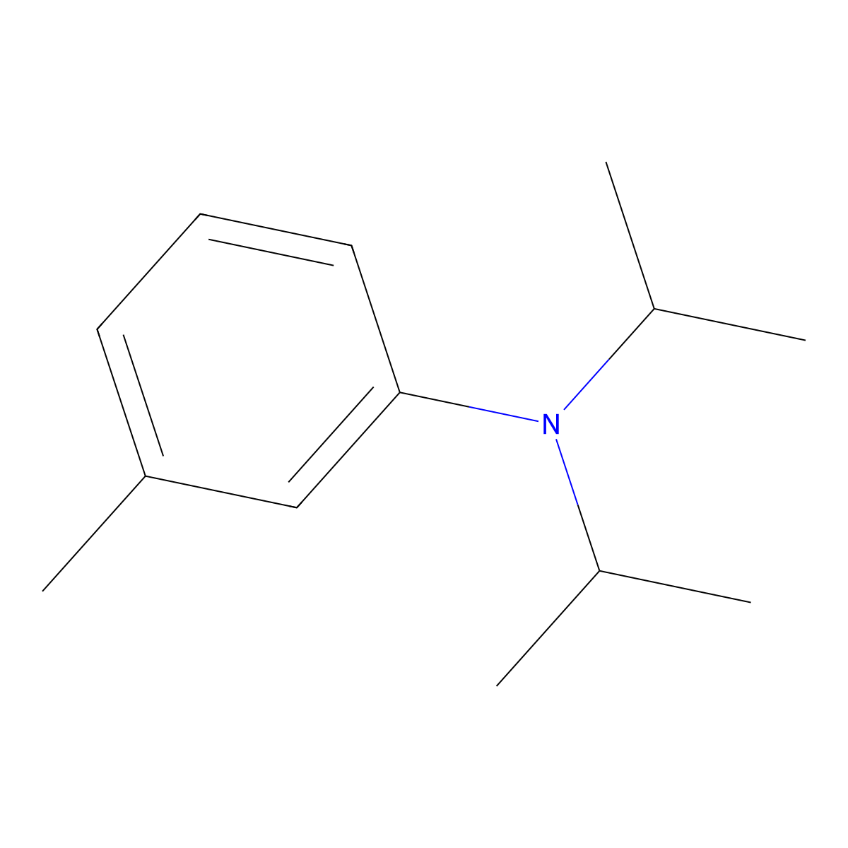 3-methyl-N,N-bis(propan-2-yl)aniline molecular structure, CAS 6863-96-3