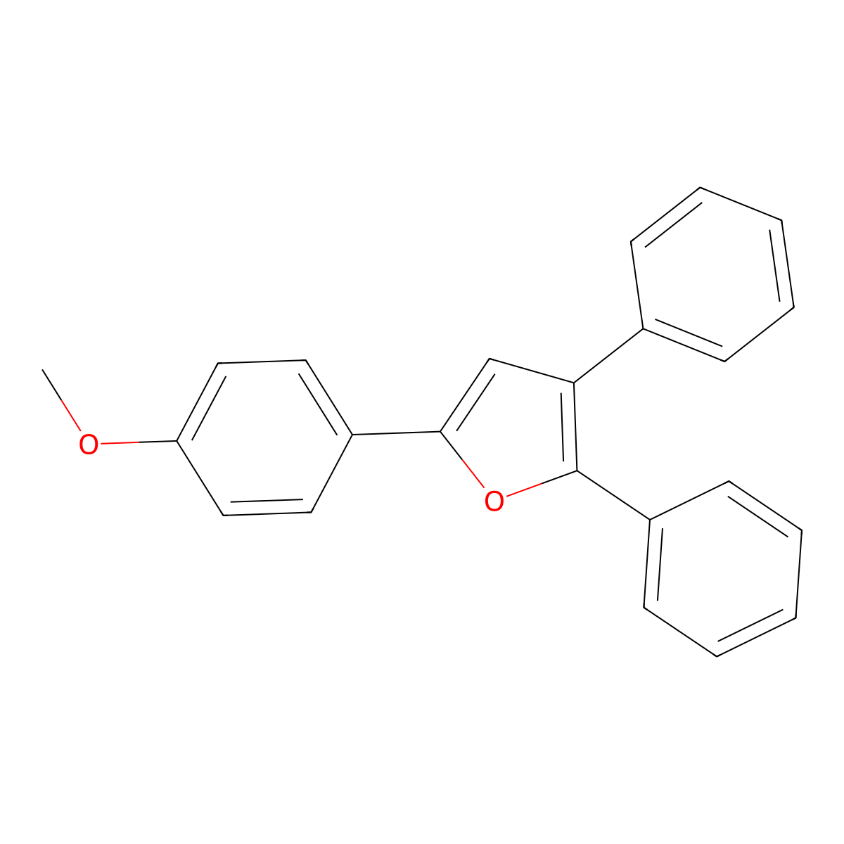 5-(4-Methoxyphenyl)-2,3-diphenylfuran molecular structure, CAS 68630-11-5