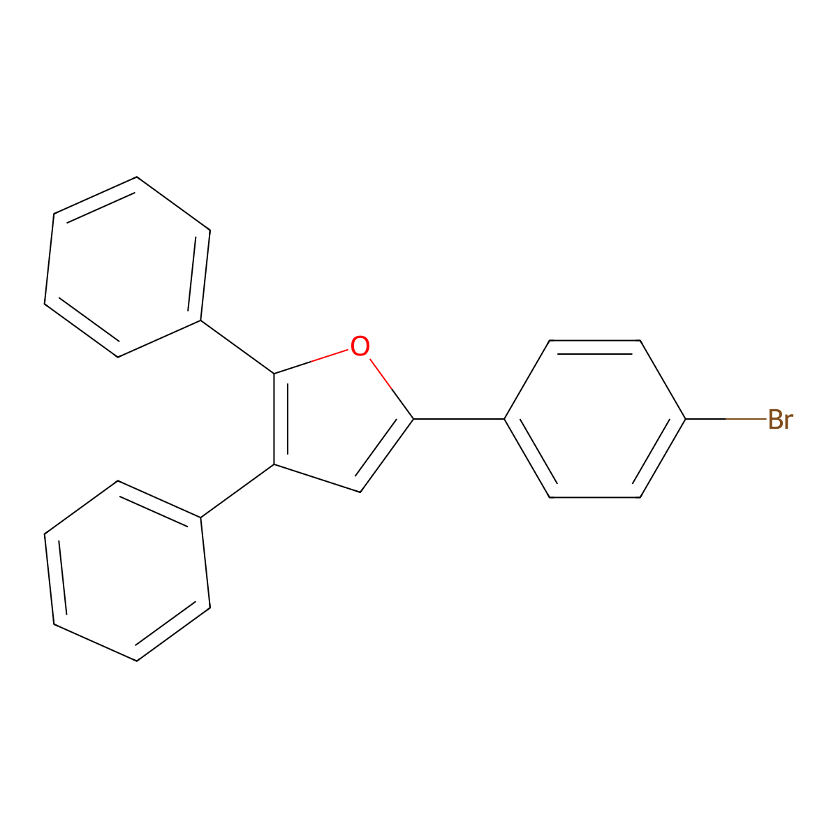 5-(4-Bromophenyl)-2,3-diphenylfuran molecular structure, CAS 68630-12-6