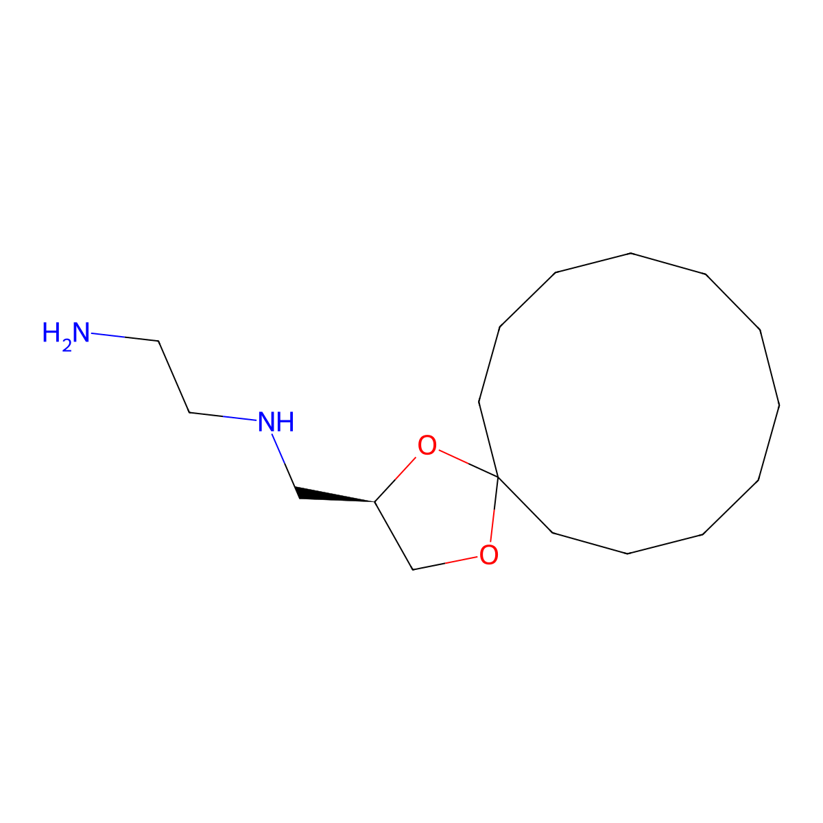 N'-[[(3R)-1,4-dioxaspiro[4.11]hexadecan-3-yl]methyl]ethane-1,2-diamine molecular structure, CAS 686300-67-4