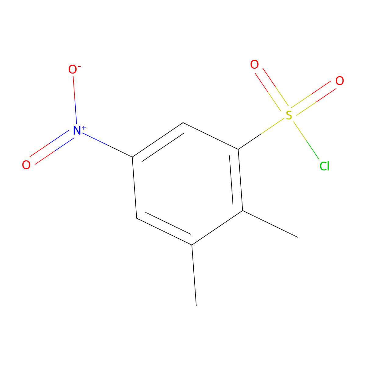 Benzenesulfonyl chloride, 2,3-dimethyl-5-nitro- molecular structure, CAS 68631-04-9