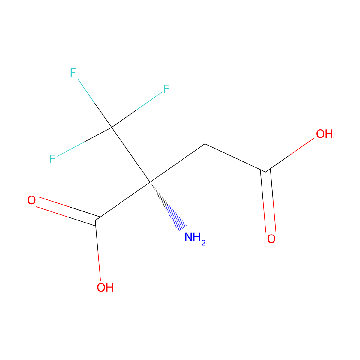 (R)-alpha-(Trifluoromethyl)-2-aminosuccinic acid molecular structure, CAS 686318-89-8