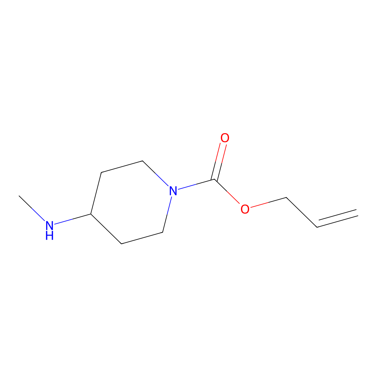 Allyl 4-(methylamino)piperidine-1-carboxylate molecular structure, CAS 686320-62-7
