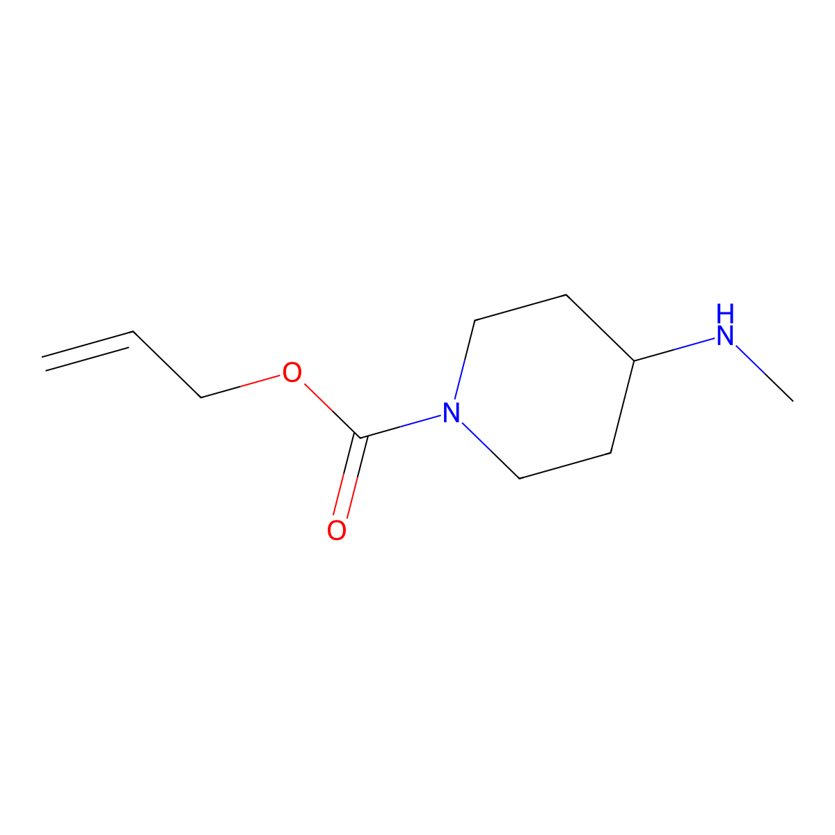 Allyl 4-(methylamino)piperidine-1-carboxylate molecular structure, CAS 686320-62-7