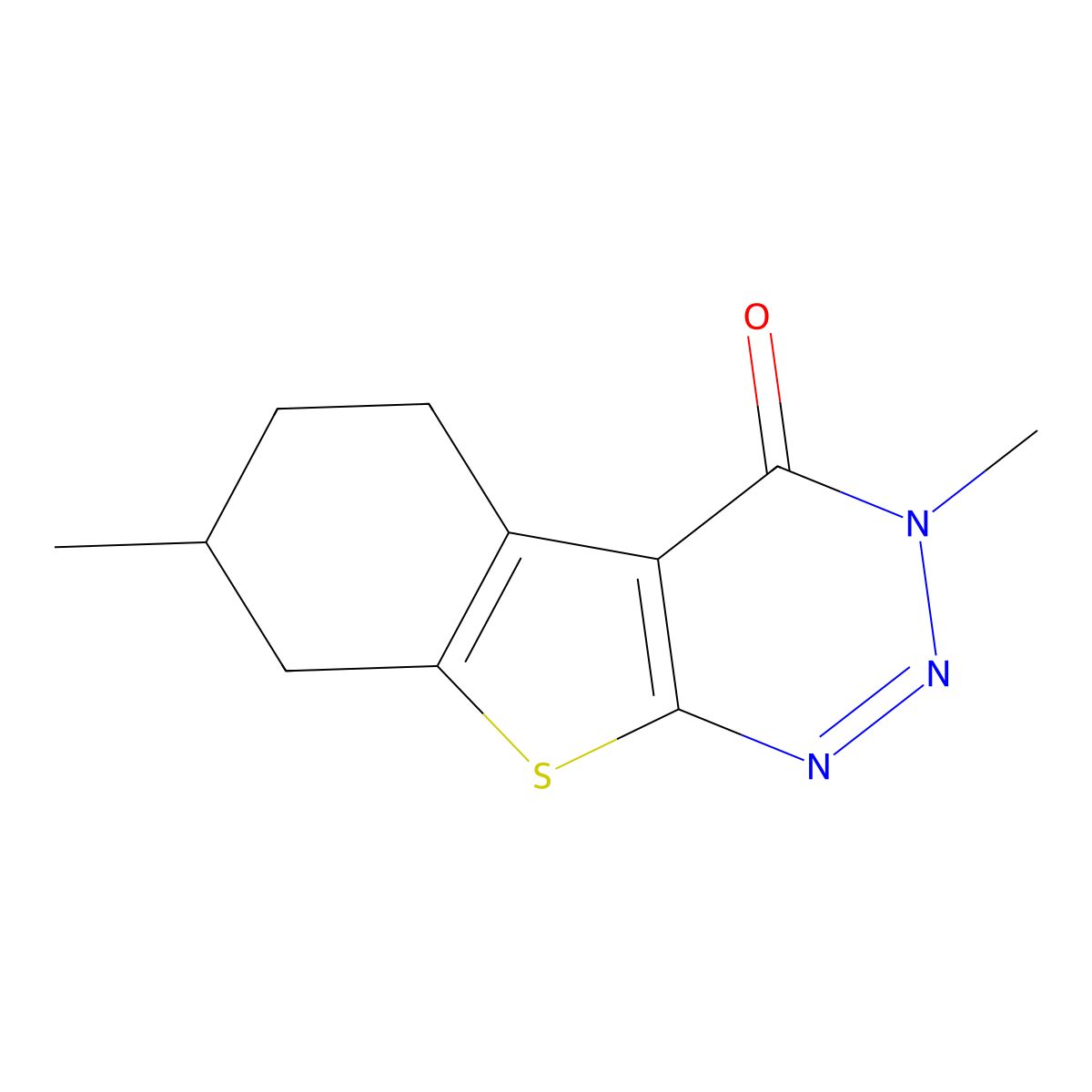 3,7-dimethyl-5,6,7,8-tetrahydro[1]benzothieno[2,3-d][1,2,3]triazin-4(3H)-one molecular structure, CAS 686326-25-0