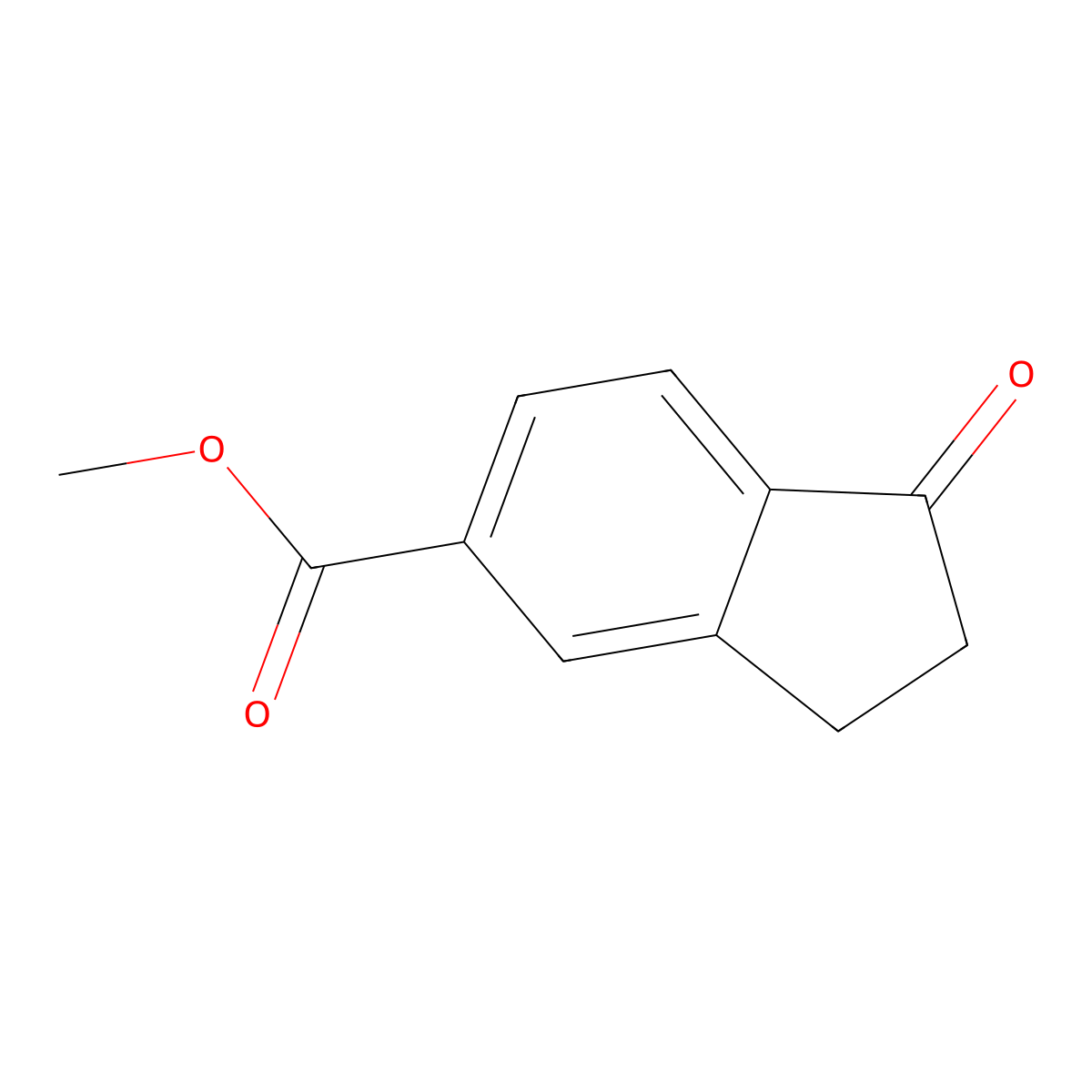 methyl 1-oxo-2,3-dihydro-1H-indene-5-carboxylate molecular structure, CAS 68634-02-6