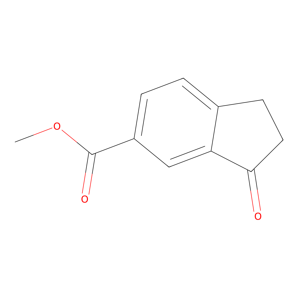 Methyl 3-oxo-2,3-dihydro-1H-indene-5-carboxylate molecular structure, CAS 68634-03-7