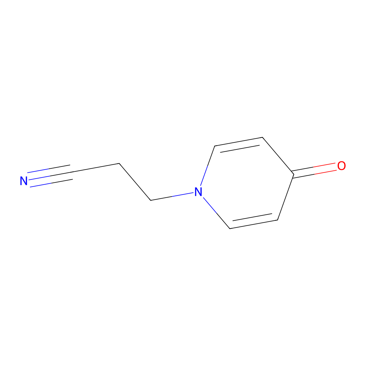 3-(4-oxopyridin-1(4H)-yl)propanenitrile molecular structure, CAS 68634-53-7