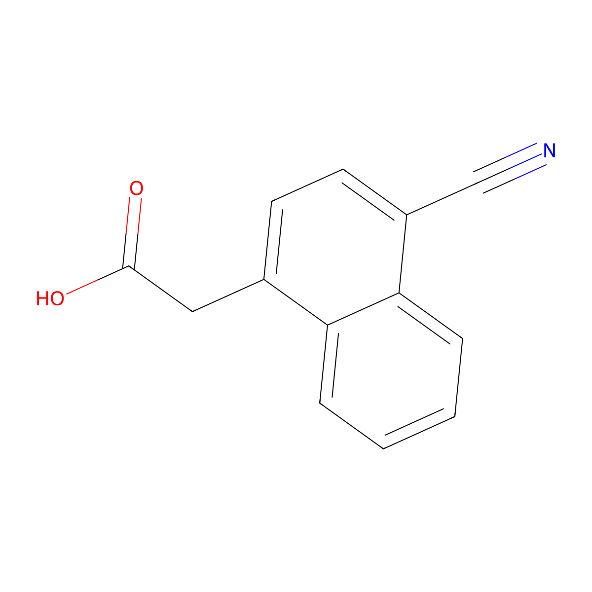 (4-Cyanonaphthalen-1-yl)acetic acid molecular structure, CAS 68634-82-2
