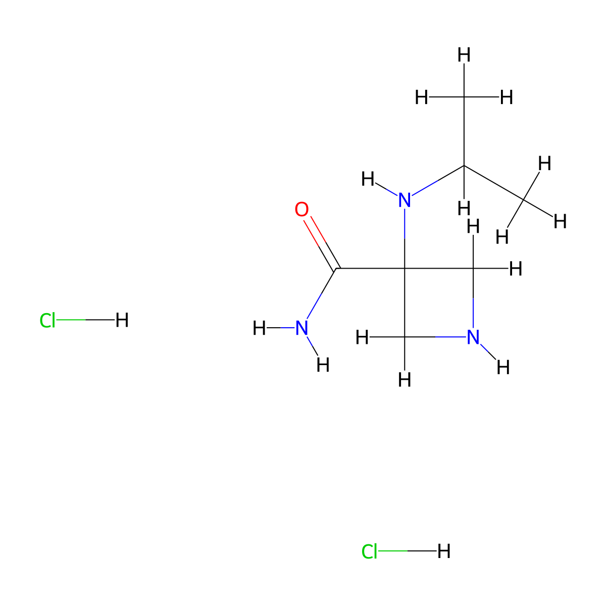 3-(Isopropylamino)azetidine-3-carboxamide dihydrochloride molecular structure, CAS 686344-57-0
