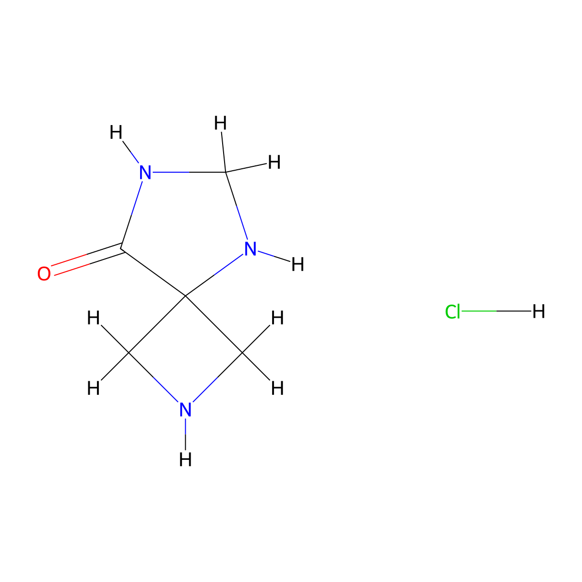 2,5,7-Triazaspiro[3.4]octan-8-one hydrochloride molecular structure, CAS 686344-68-3