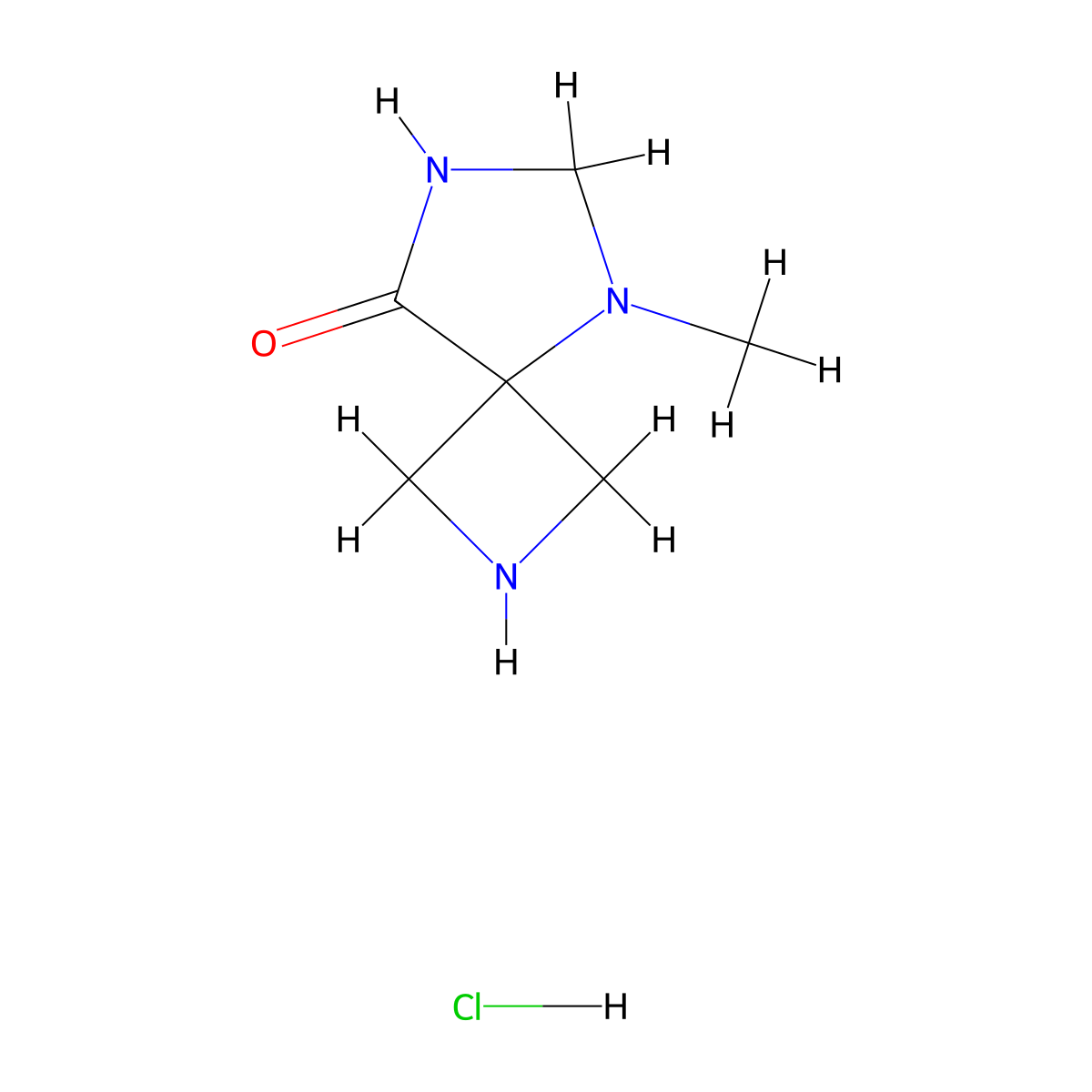 5-Methyl-2,5,7-triazaspiro[3.4]octan-8-one hydrochloride molecular structure, CAS 686344-72-9
