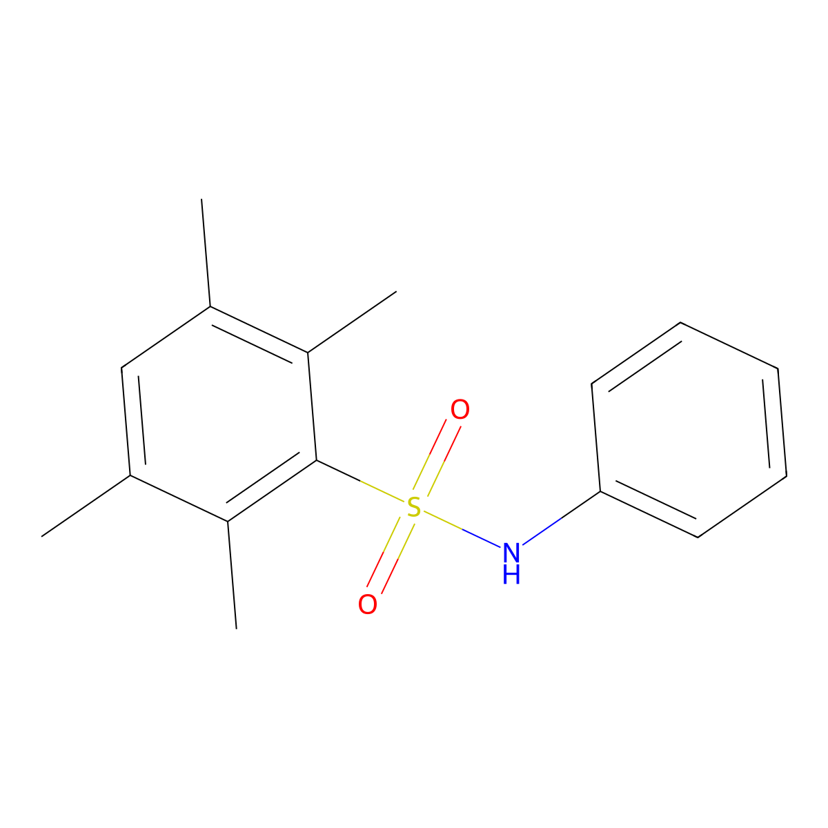 2,3,5,6-tetramethyl-N-phenylbenzenesulfonamide molecular structure, CAS 686348-85-6