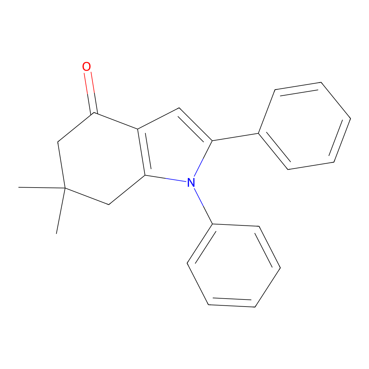6,6-dimethyl-1,2-diphenyl-1,5,6,7-tetrahydro-4H-indol-4-one molecular structure, CAS 68638-85-7