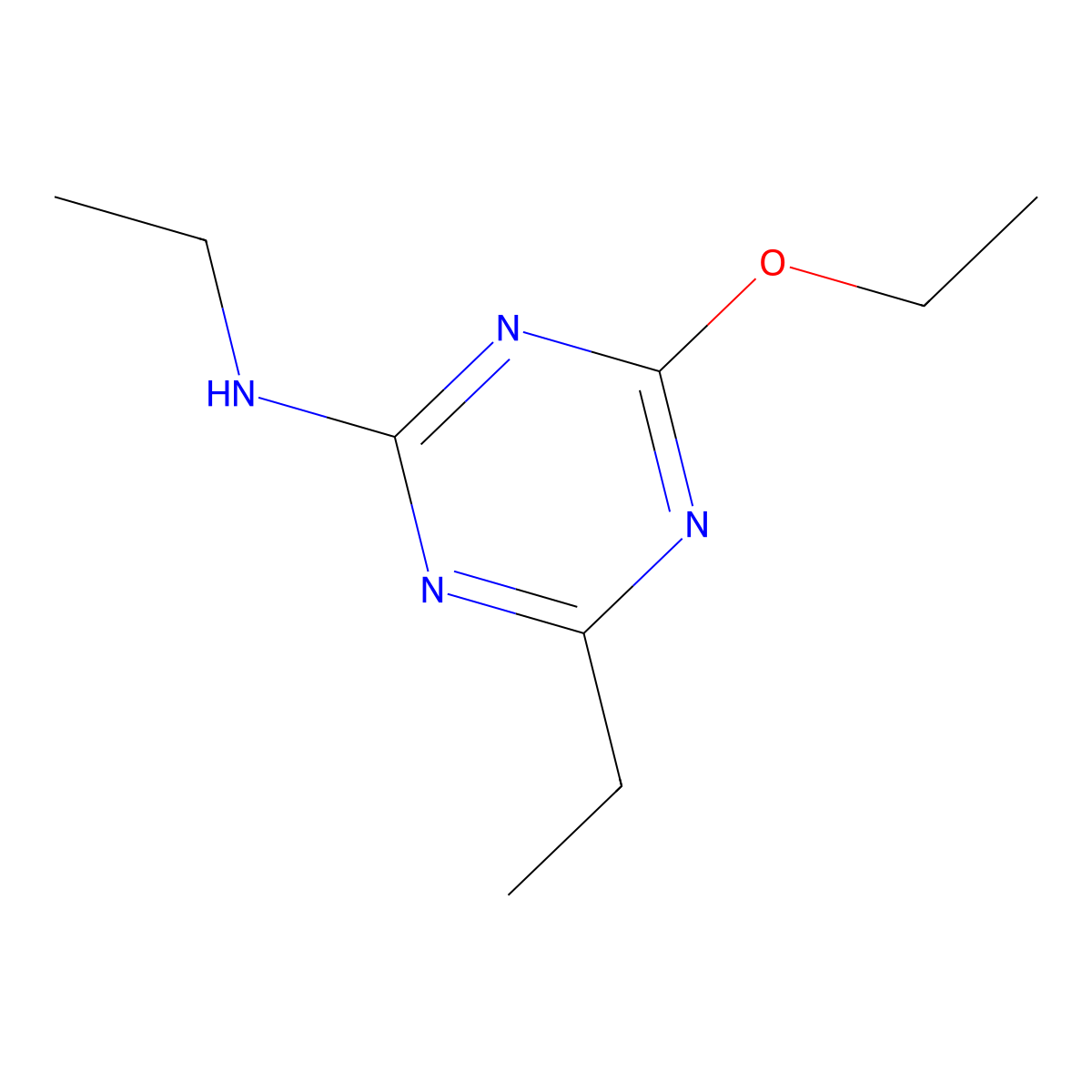 4-Ethoxy-N,6-diethyl-1,3,5-triazin-2-amine molecular structure, CAS 6864-23-9
