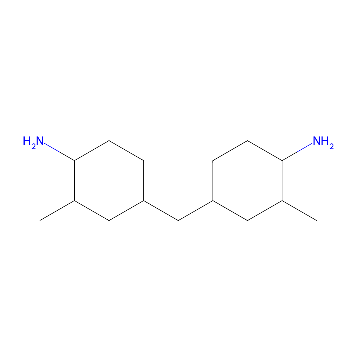 Bis(4-amino-3-methylcyclohexyl)methane molecular structure, CAS 6864-37-5