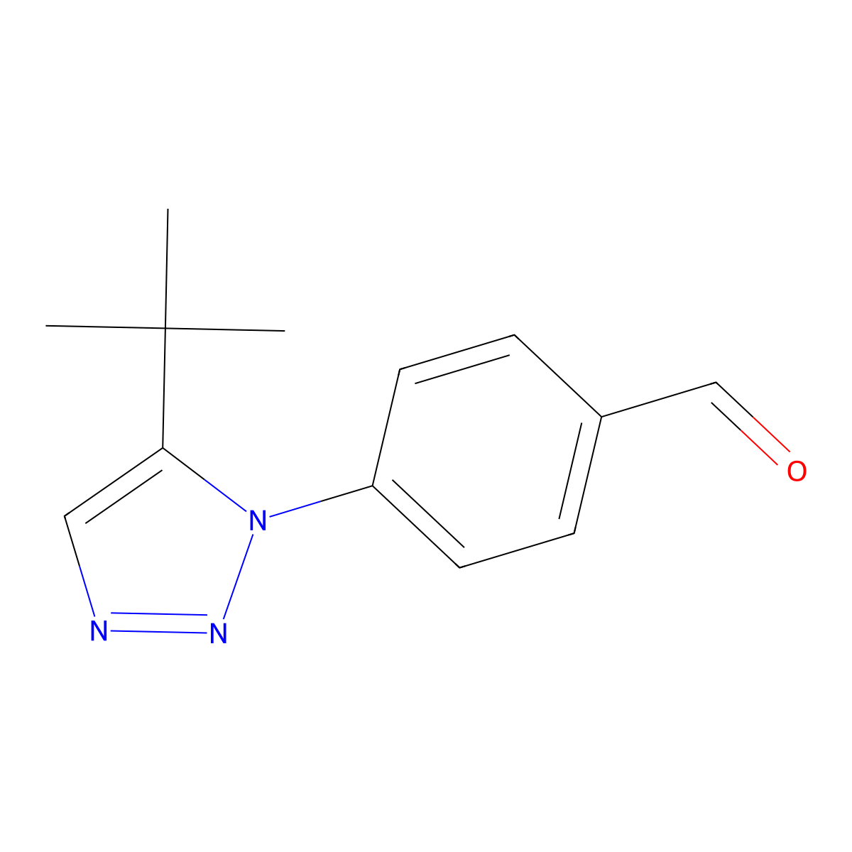 4-(5-tert-Butyl-[1,2,3]triazol-1-yl)-benzaldehyde molecular structure, CAS 68641-04-3