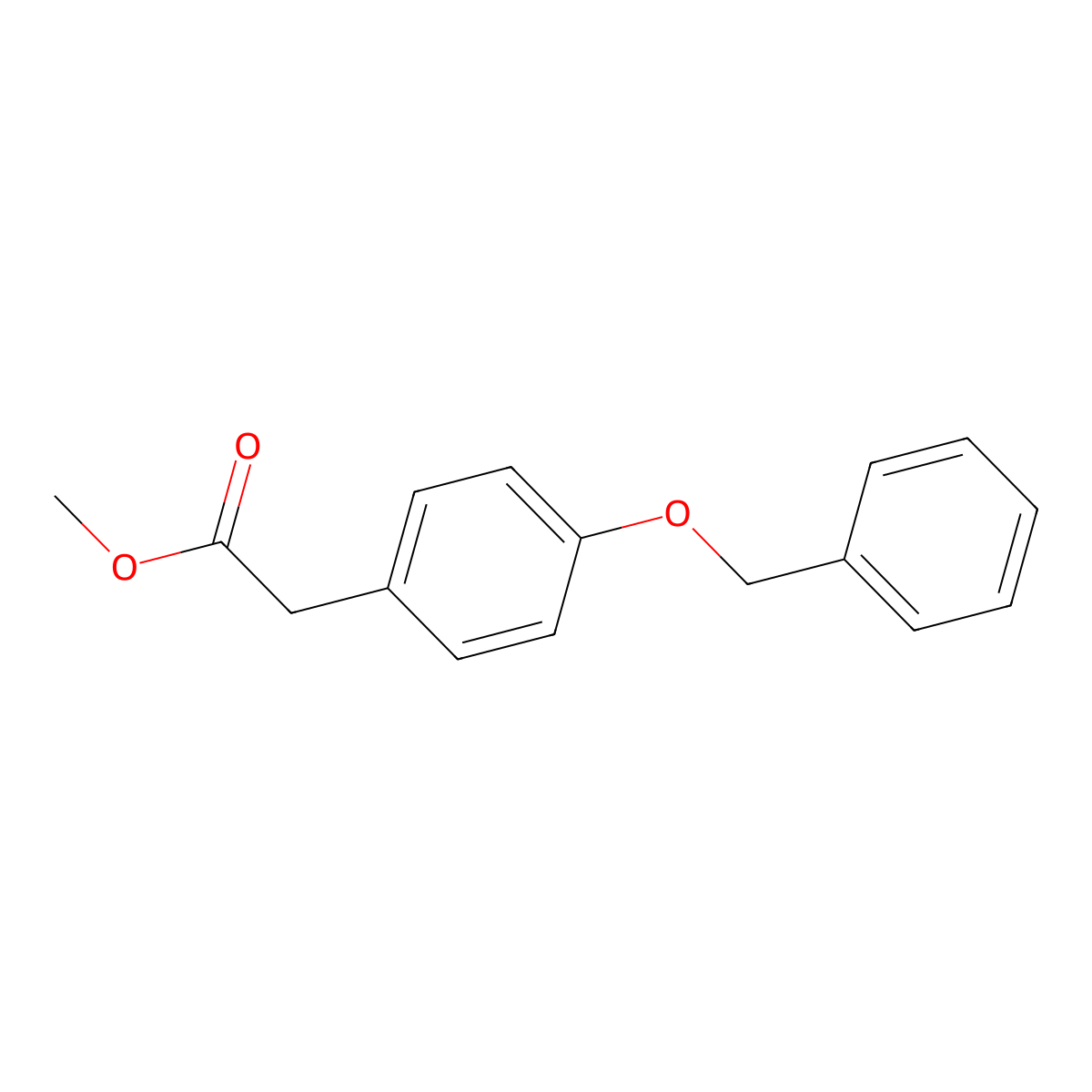 Methyl 2-(4-benzyloxyphenyl)acetate molecular structure, CAS 68641-16-7