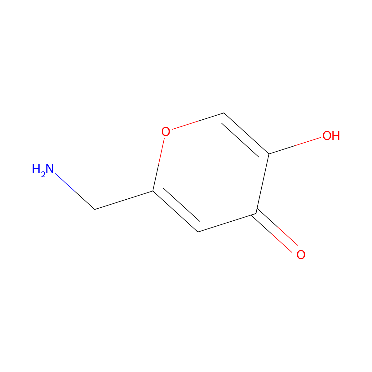 Kojic amine molecular structure, CAS 68642-64-8