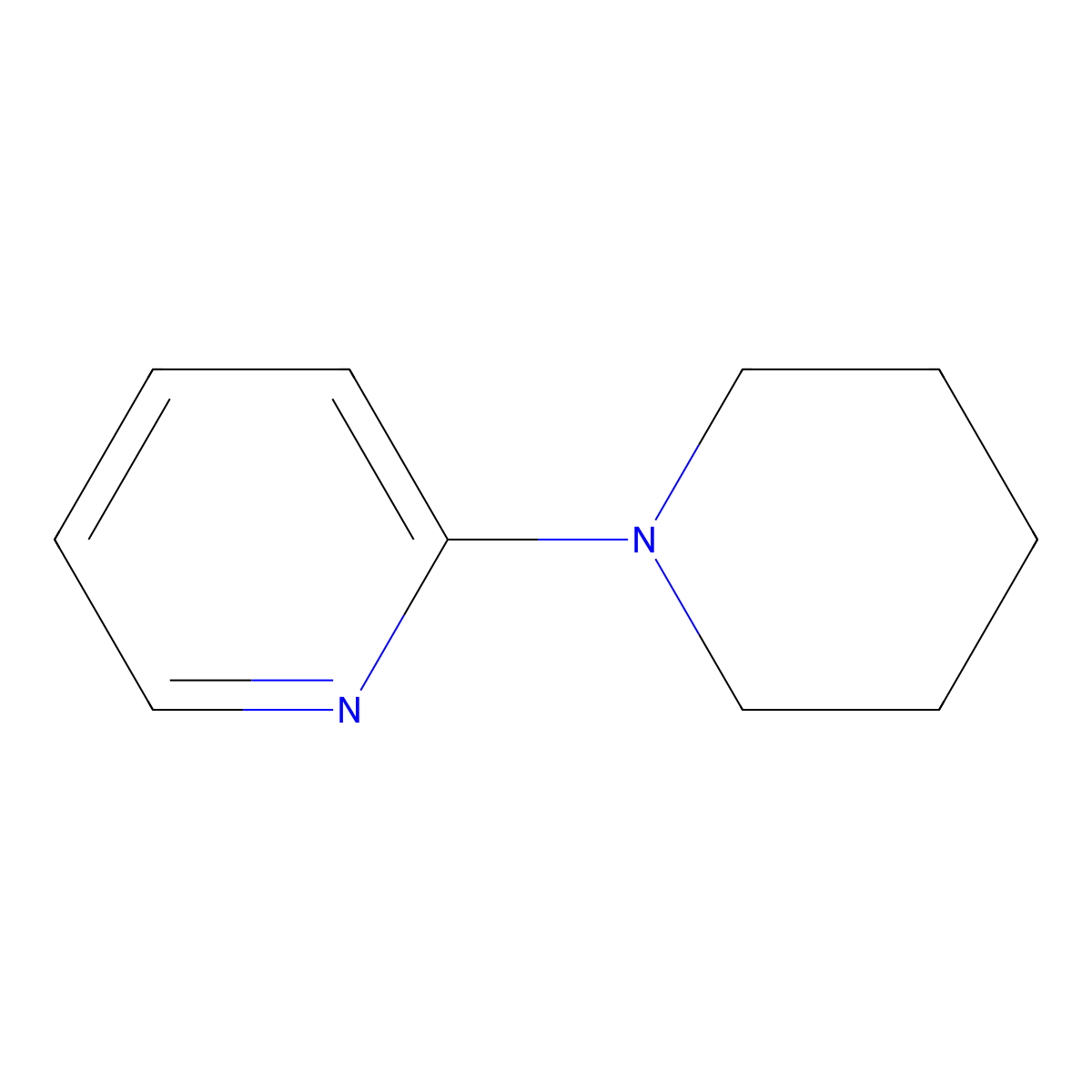 2-Piperidinopyridine molecular structure, CAS 68654-52-4