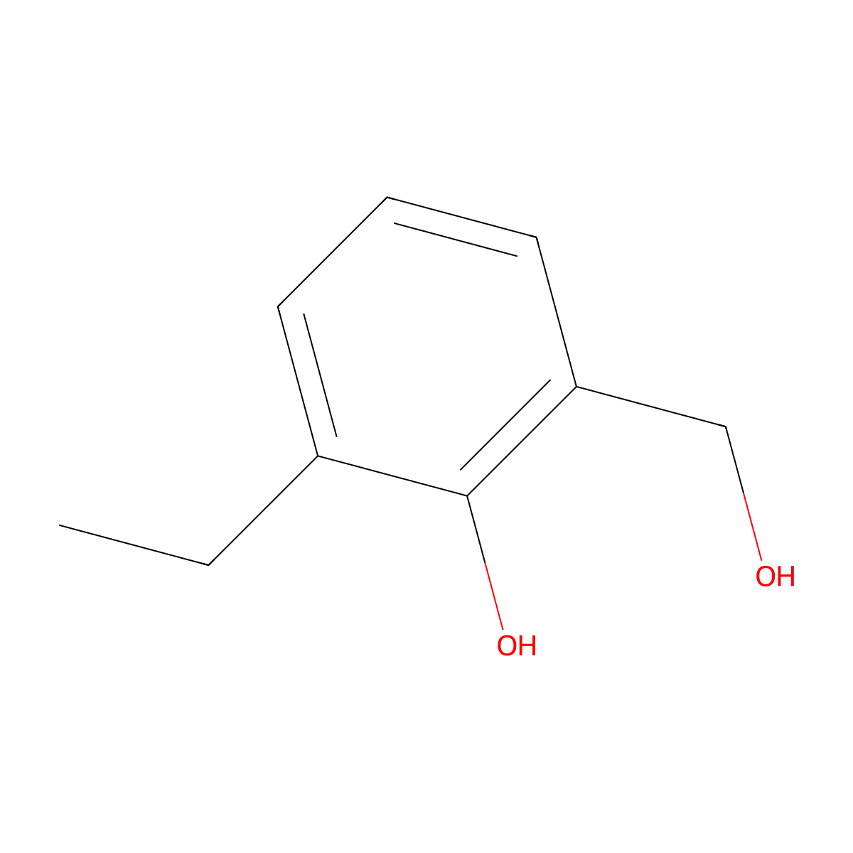 2-Ethyl-6-(hydroxymethyl)phenol molecular structure, CAS 68658-11-7