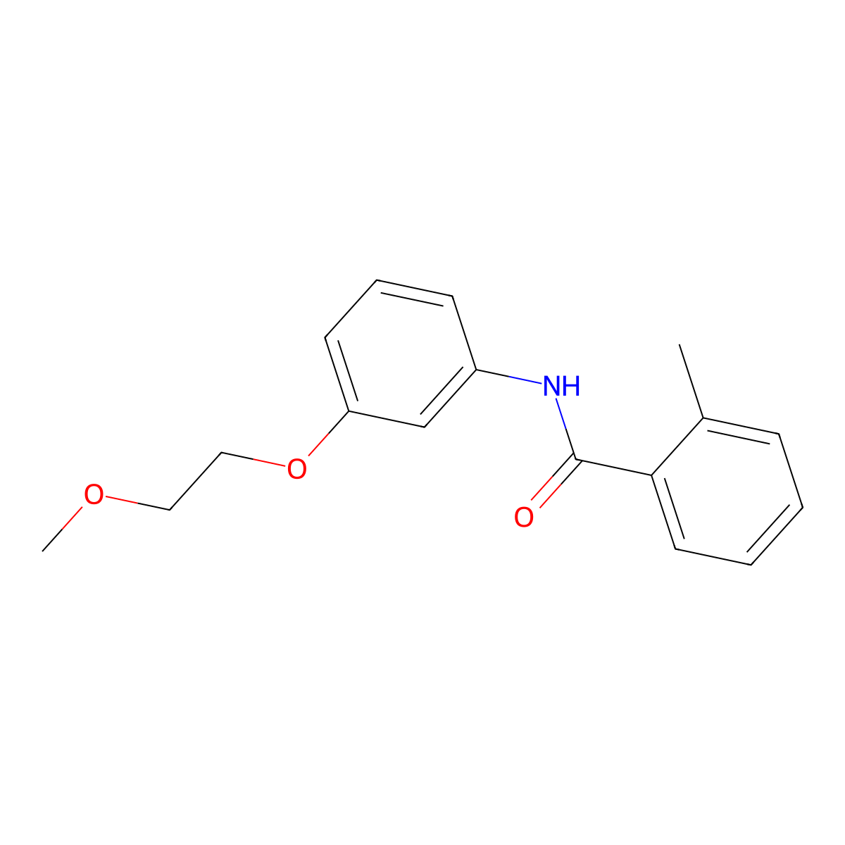 N-[3-(2-methoxyethoxy)phenyl]-2-methylbenzamide molecular structure, CAS 68658-92-4