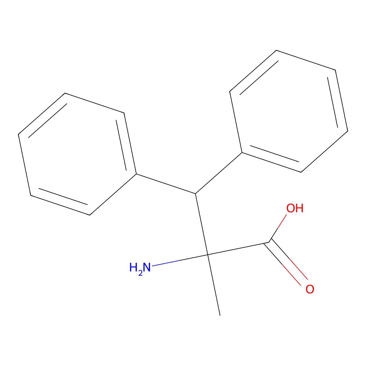 2-Amino-2-methyl-3,3-diphenylpropanoic acid molecular structure, CAS 686709-69-3