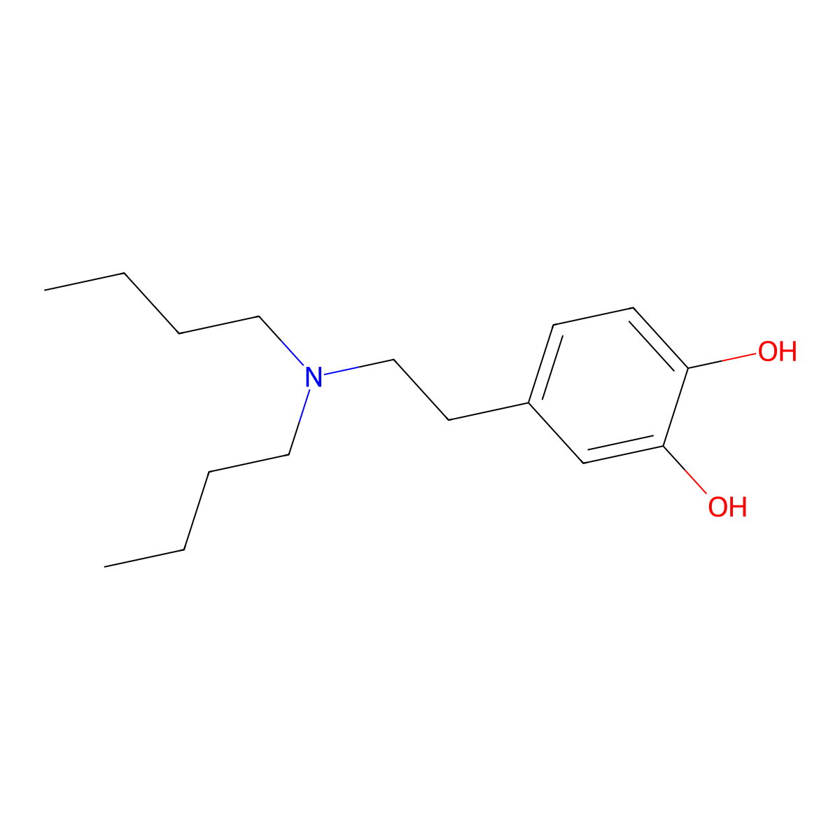 4-[2-(Dibutylamino)ethyl]benzene-1,2-diol molecular structure, CAS 68671-30-7