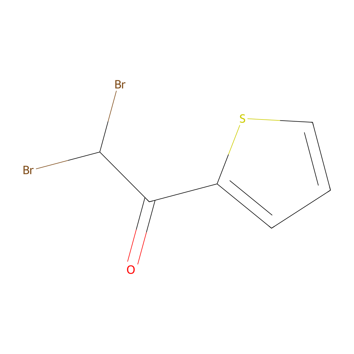 2,2-Dibromo-1-(thiophen-2-yl)ethan-1-one molecular structure, CAS 68672-88-8