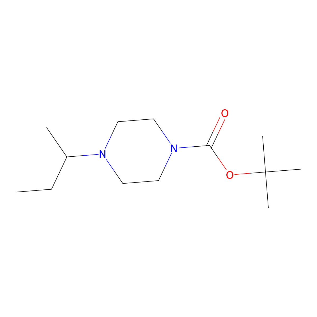 tert-Butyl 4-(sec-butyl)piperazine-1-carboxylate molecular structure, CAS 686721-28-8