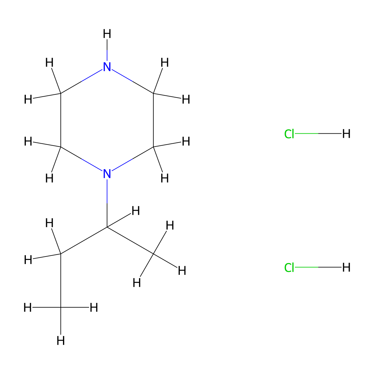 1-sec-Butyl-piperazine dihydrochloride molecular structure, CAS 686721-30-2