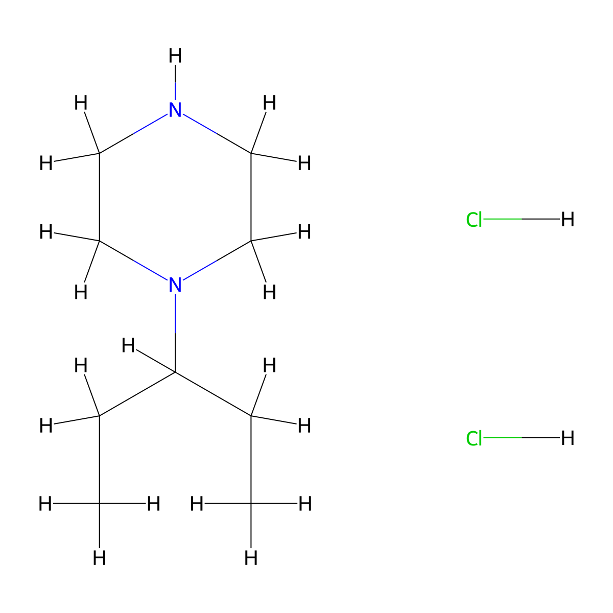1-(1-Ethylpropyl)piperazine dihydrochloride molecular structure, CAS 686721-33-5