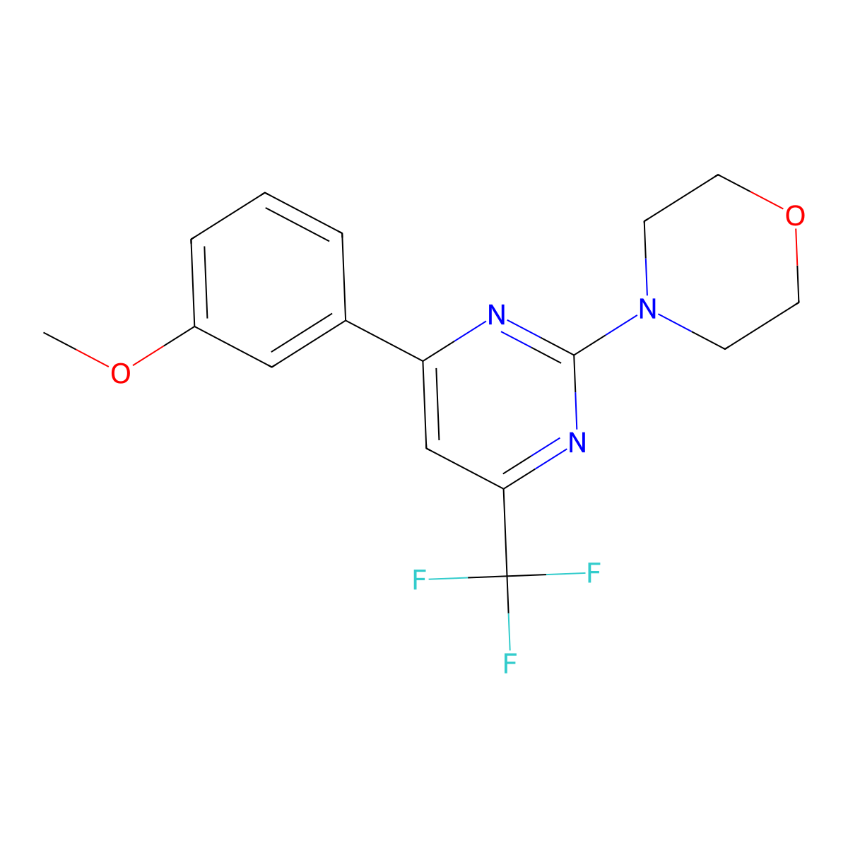 4-[4-(3-Methoxyphenyl)-6-(trifluoromethyl)-2-pyrimidinyl]morpholine molecular structure, CAS 686725-29-1