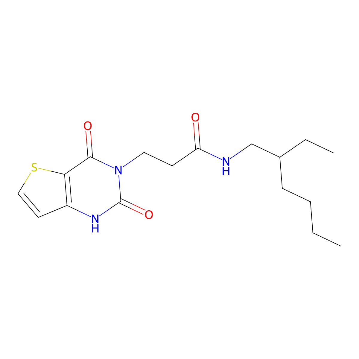 3-(2,4-dioxo-1H-thieno[3,2-d]pyrimidin-3-yl)-N-(2-ethylhexyl)propanamide molecular structure, CAS 686735-29-5
