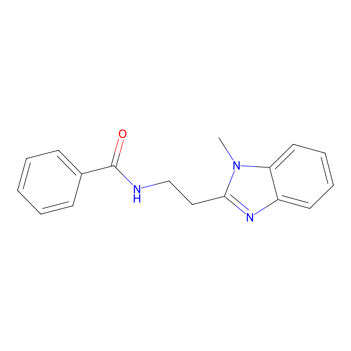 N-[2-(1-methylbenzimidazol-2-yl)ethyl]benzamide molecular structure, CAS 686736-09-4