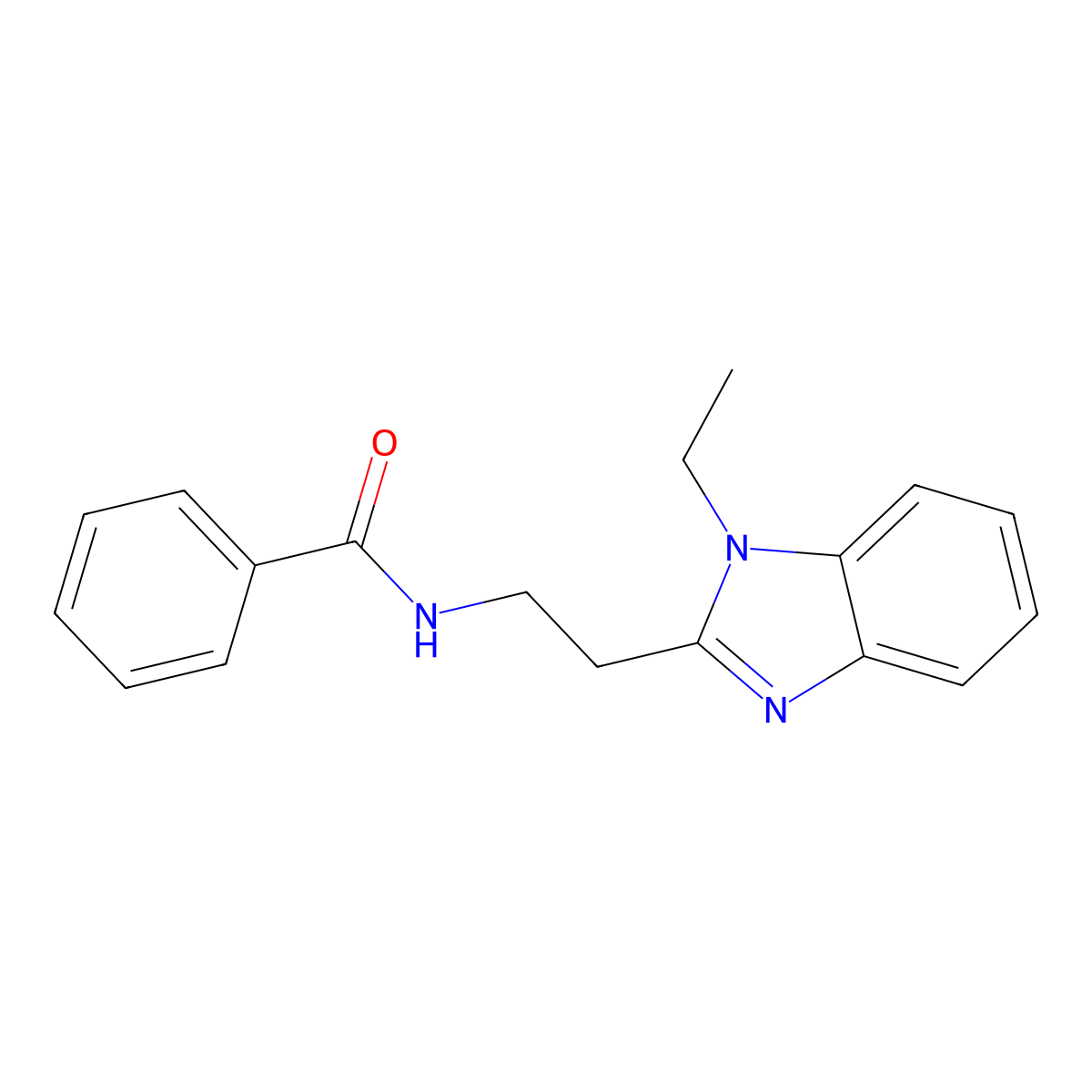 N-[2-(1-ethylbenzimidazol-2-yl)ethyl]benzamide molecular structure, CAS 686736-13-0
