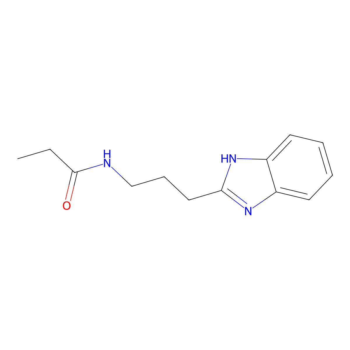 N-[3-(1H-1,3-benzodiazol-2-yl)propyl]propanamide molecular structure, CAS 686736-44-7
