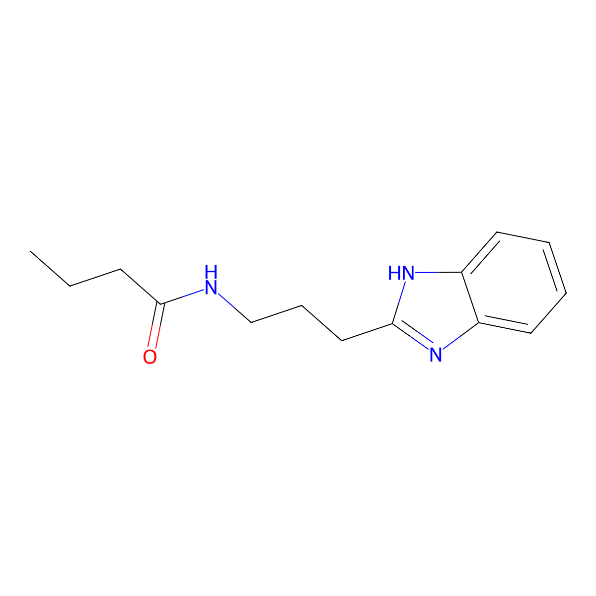 N-[3-(1H-1,3-benzodiazol-2-yl)propyl]butanamide molecular structure, CAS 686736-45-8