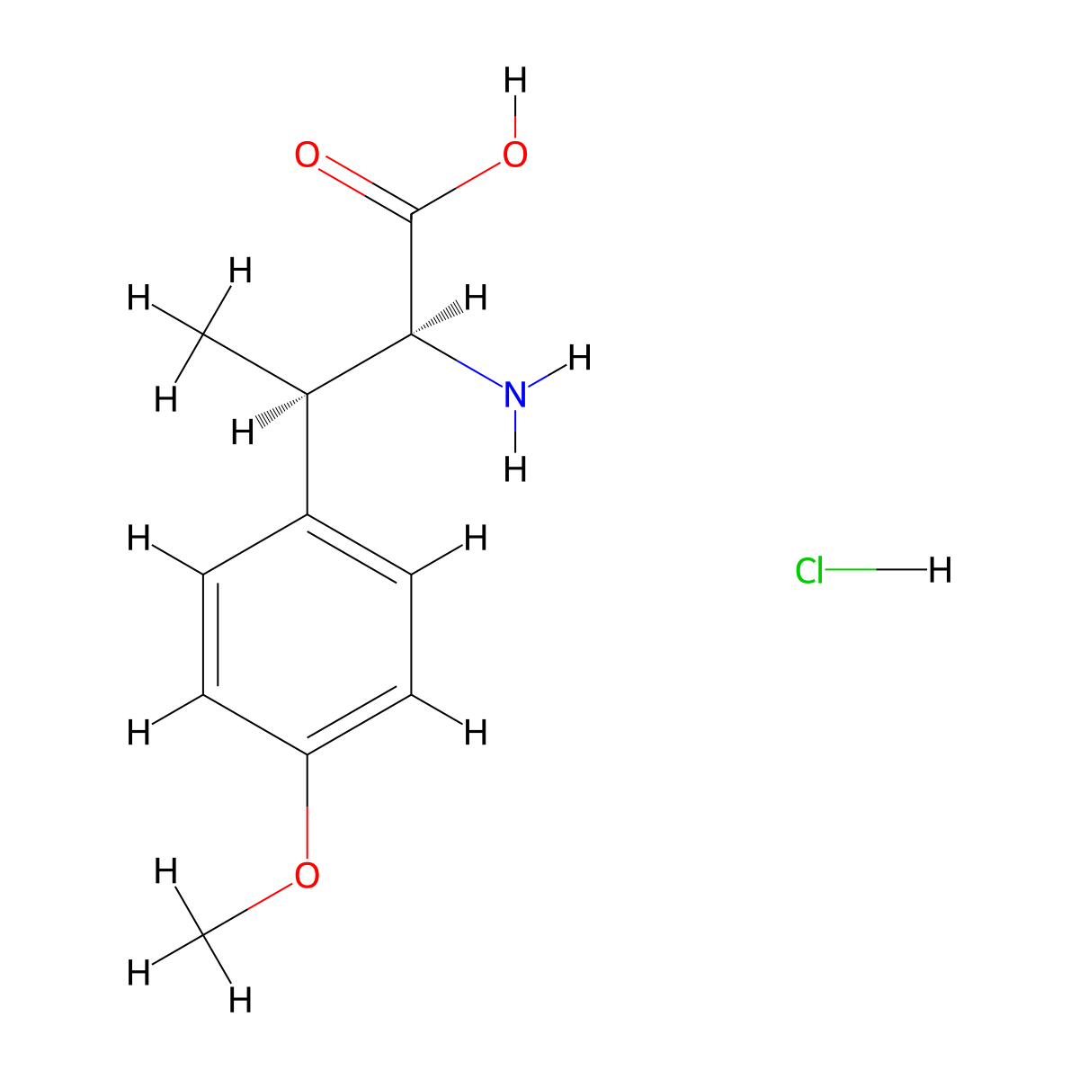 (2S,3R)-2-Amino-3-(4-methoxy-phenyl)-butyric acid hydrochloride molecular structure, CAS 686745-04-0