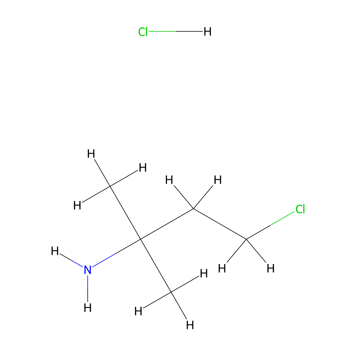 4-Chloro-2-methylbutan-2-amine hydrochloride molecular structure, CAS 686746-12-3