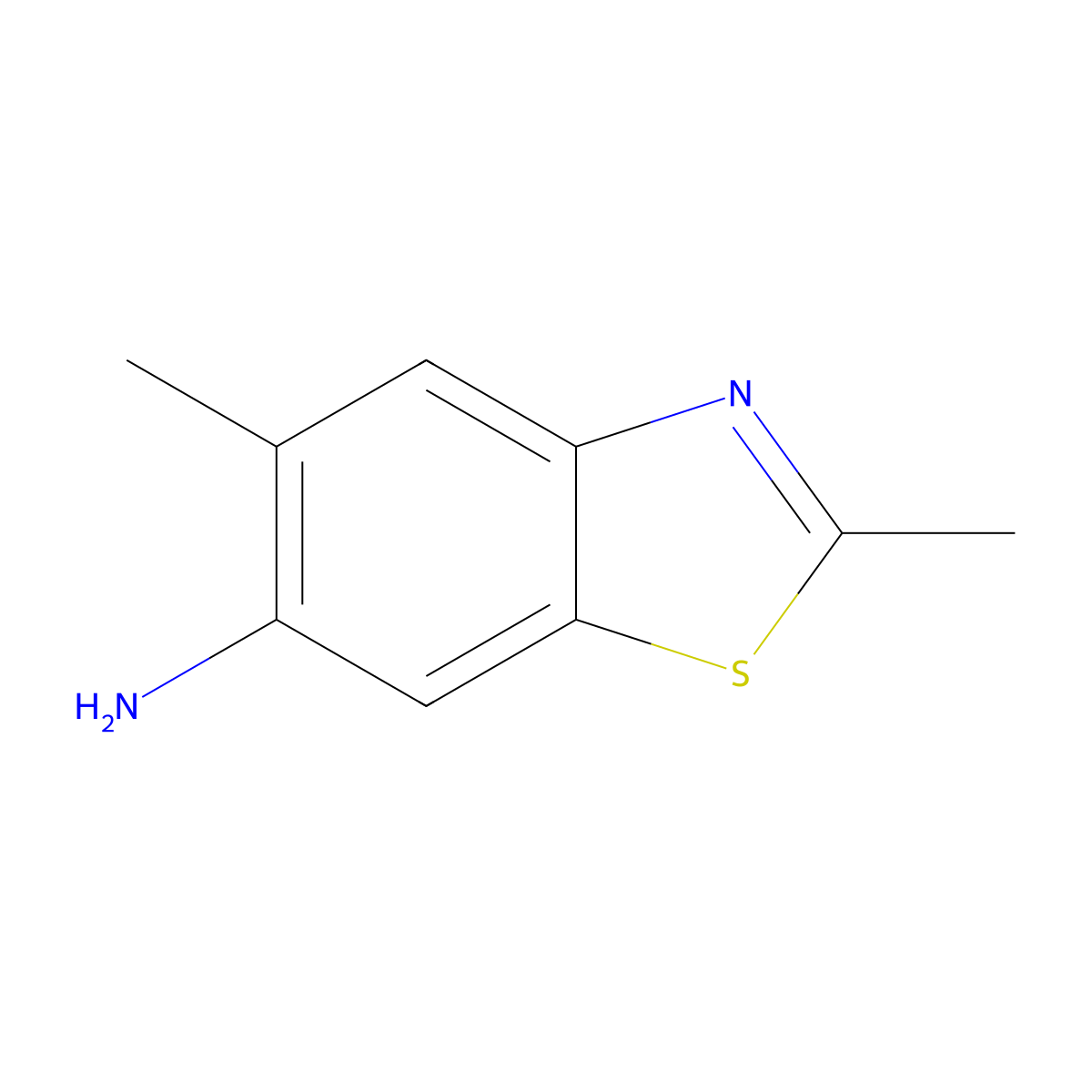 2,5-Dimethylbenzo[d]thiazol-6-amine molecular structure, CAS 686747-14-8