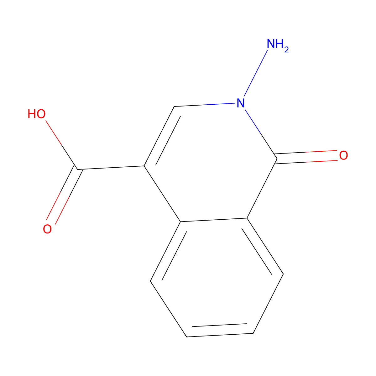 2-Amino-1-oxo-1,2-dihydroisoquinoline-4-carboxylic acid molecular structure, CAS 686748-34-5